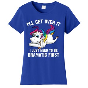 Funny Unicorn Lover Gift Cute Drama Queen Cute Gift Women's T-Shirt