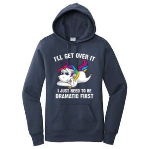 Funny Unicorn Lover Gift Cute Drama Queen Cute Gift Women's Pullover Hoodie