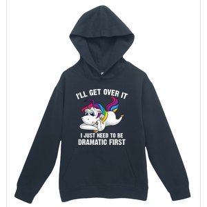 Funny Unicorn Lover Gift Cute Drama Queen Cute Gift Urban Pullover Hoodie