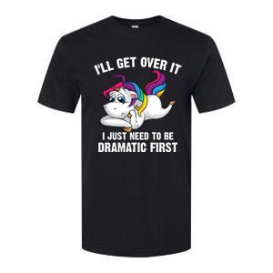 Funny Unicorn Lover Gift Cute Drama Queen Cute Gift Softstyle CVC T-Shirt