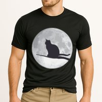 Full Moon Cat Silhouette Halloween Cooling Performance Crew T-Shirt