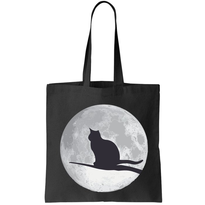 Full Moon Cat Silhouette Halloween Bag