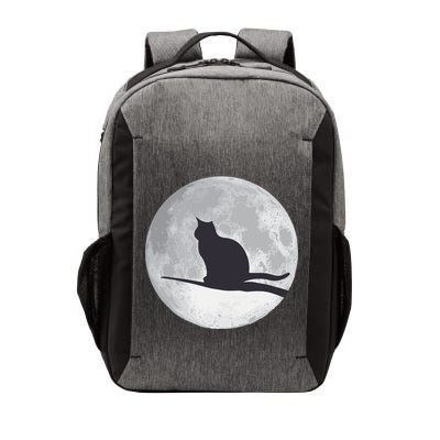 Full Moon Cat Silhouette Halloween Vector Backpack