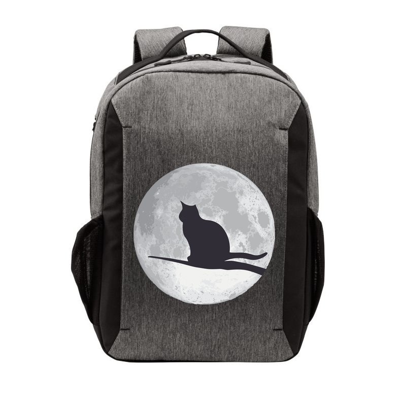 Full Moon Cat Silhouette Halloween Vector Backpack