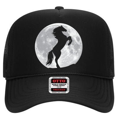 Full Moon Horse High Crown Mesh Back Trucker Hat