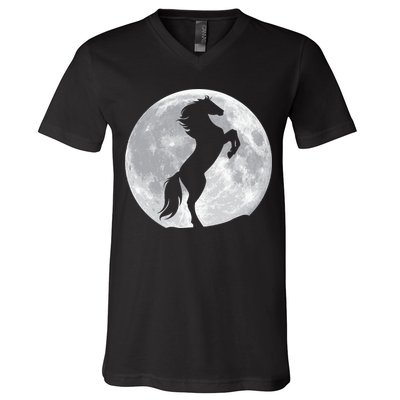 Full Moon Horse V-Neck T-Shirt