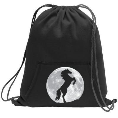 Full Moon Horse Sweatshirt Cinch Pack Bag