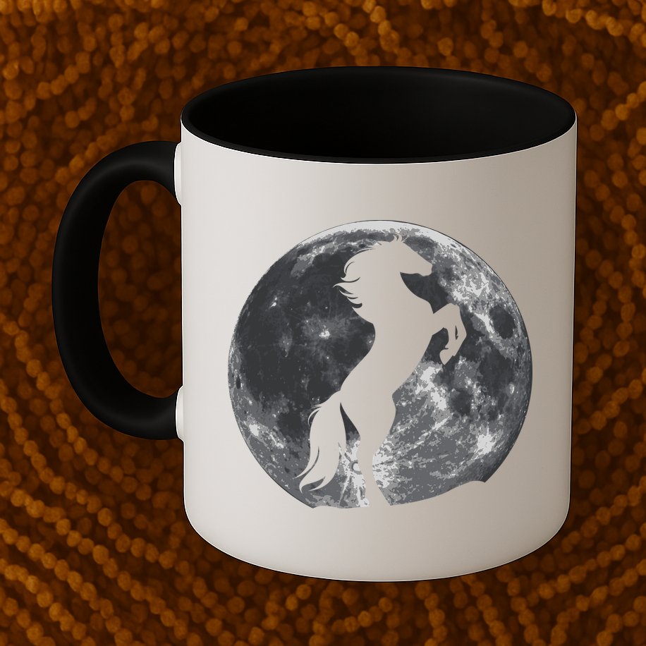 Full Moon Horse Mug