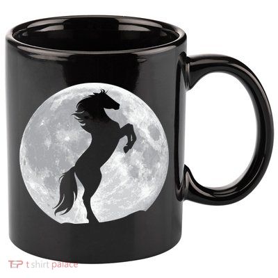 Full Moon Horse 11oz C Handle Ceramic Mug