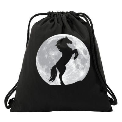 Full Moon Horse Drawstring Bag