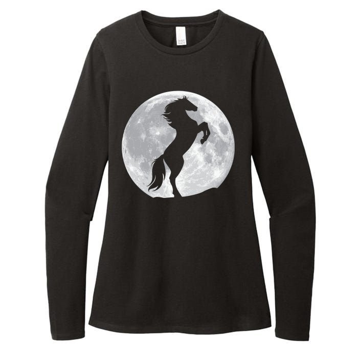 Full Moon Horse Womens CVC Long Sleeve Shirt