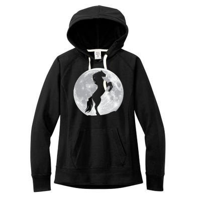 Full Moon Horse Women's Fleece Hoodie