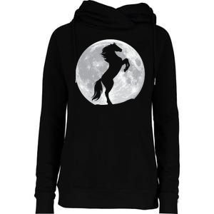 Full Moon Horse Womens Funnel Neck Pullover Hood