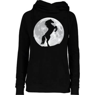 Full Moon Horse Womens Funnel Neck Pullover Hood