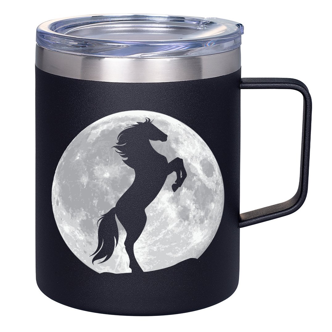 Full Moon Horse 12oz Stainless Steel Coffee Mug