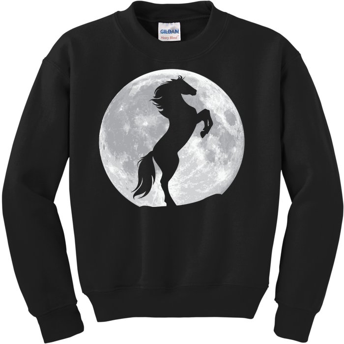 Full Moon Horse Kids Sweatshirt