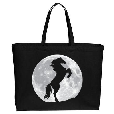 Full Moon Horse Cotton Canvas Jumbo Tote