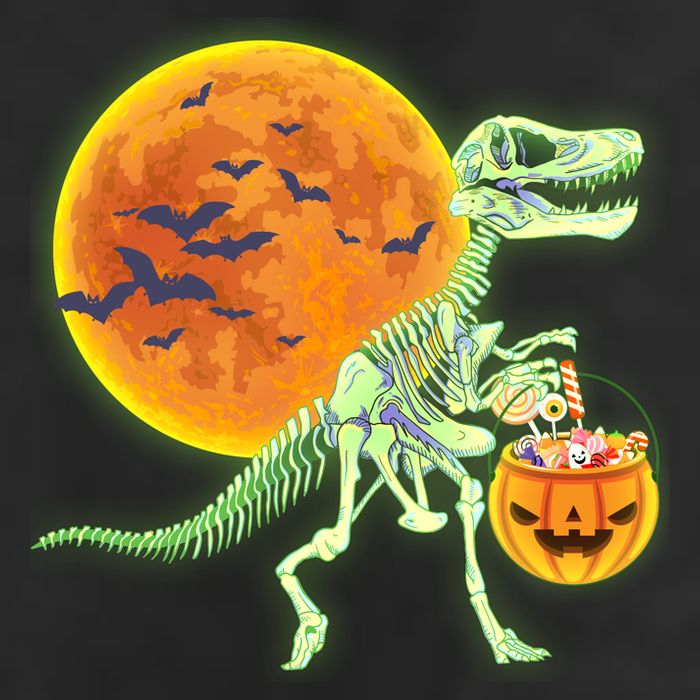 Full Moon T-Rex Dinosaur Skeleton Candy Cool Comfort Performance Bucket Hat