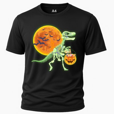 Full Moon T-Rex Dinosaur Skeleton Candy Performance Shirt