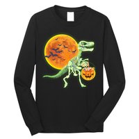 Full Moon T-Rex Dinosaur Skeleton Candy Long Sleeve Shirt