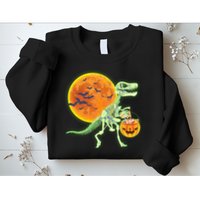 Full Moon T-Rex Dinosaur Skeleton Candy Sweatshirt