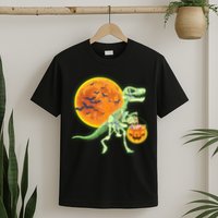 Full Moon T-Rex Dinosaur Skeleton Candy T-Shirt