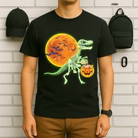 Full Moon T-Rex Dinosaur Skeleton Candy T-Shirt