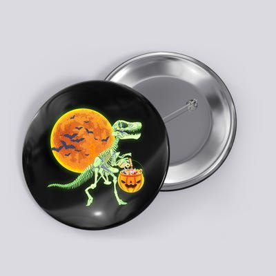Full Moon T-Rex Dinosaur Skeleton Candy Button