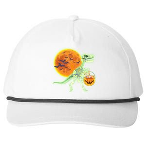 Full Moon T-Rex Dinosaur Skeleton Candy Snapback Five-Panel Rope Hat