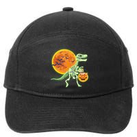 Full Moon T-Rex Dinosaur Skeleton Candy 7-Panel Snapback Hat