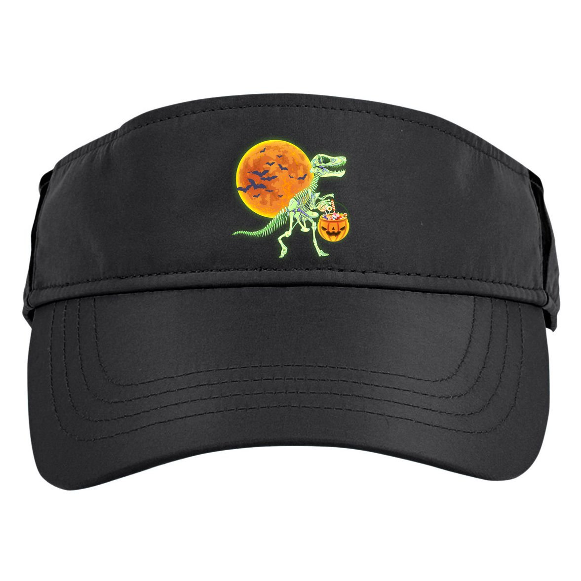 Full Moon T-Rex Dinosaur Skeleton Candy Adult Drive Performance Visor
