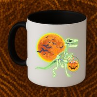 Full Moon T-Rex Dinosaur Skeleton Candy Mug