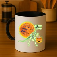 Full Moon T-Rex Dinosaur Skeleton Candy Mug