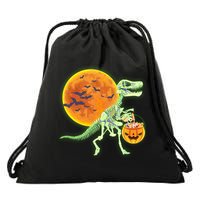 Full Moon T-Rex Dinosaur Skeleton Candy Drawstring Bag