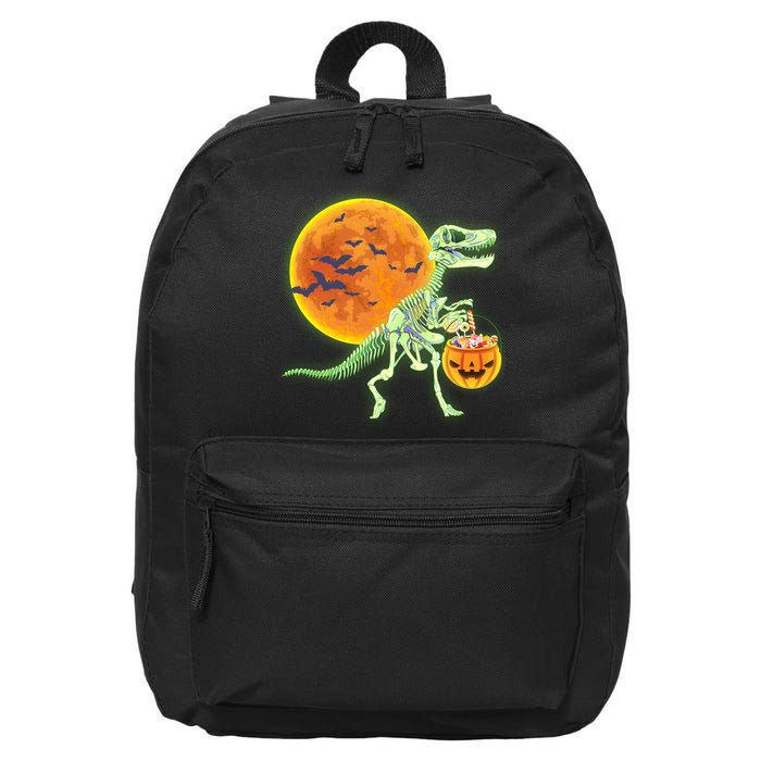 Full Moon T-Rex Dinosaur Skeleton Candy 16 in Basic Backpack