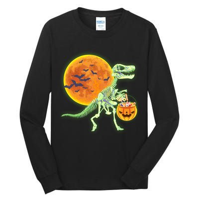 Full Moon T-Rex Dinosaur Skeleton Candy Tall Long Sleeve T-Shirt
