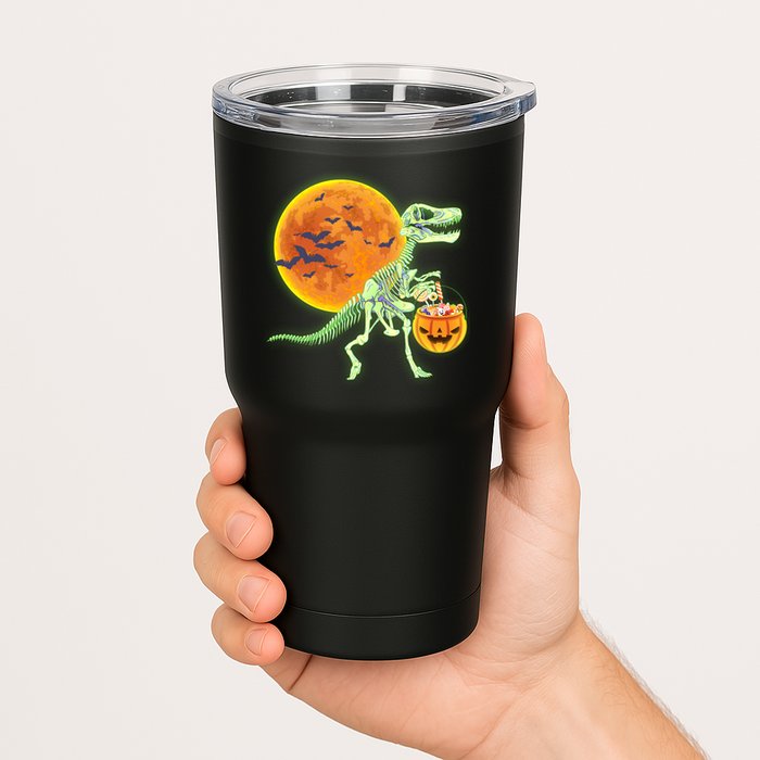 Full Moon T-Rex Dinosaur Skeleton Candy Tumbler