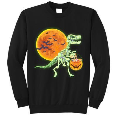 Full Moon T-Rex Dinosaur Skeleton Candy Tall Sweatshirt
