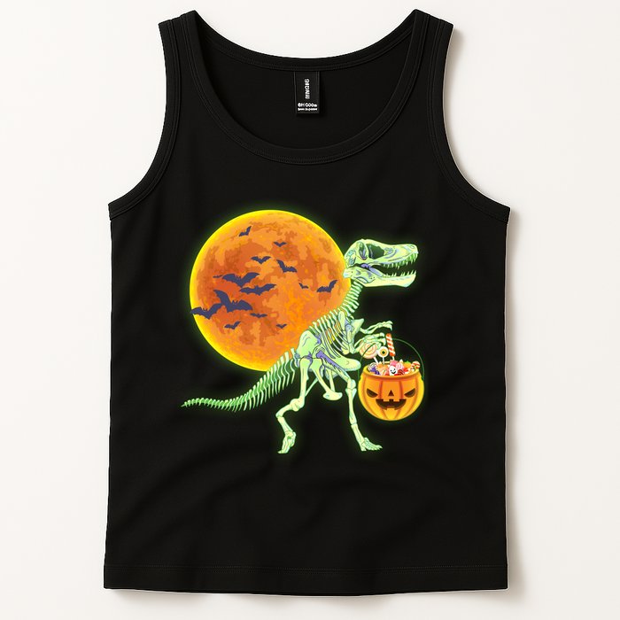 Full Moon T-Rex Dinosaur Skeleton Candy Tank Top