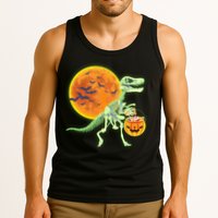 Full Moon T-Rex Dinosaur Skeleton Candy Tank Top