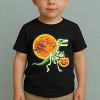 Full Moon T-Rex Dinosaur Skeleton Candy Toddler T-Shirt
