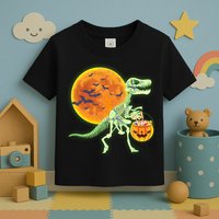 Full Moon T-Rex Dinosaur Skeleton Candy Toddler T-Shirt