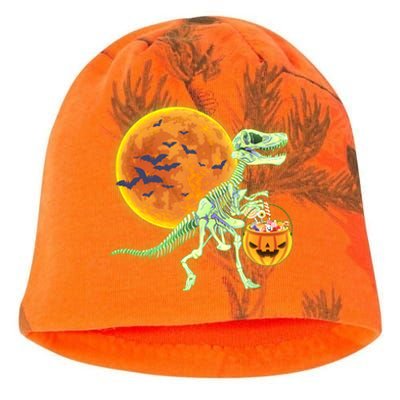 Full Moon T-Rex Dinosaur Skeleton Candy Kati - Camo Knit Beanie