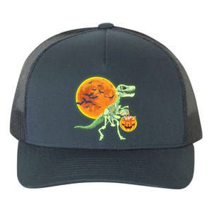 Full Moon T-Rex Dinosaur Skeleton Candy Yupoong Adult 5-Panel Trucker Hat