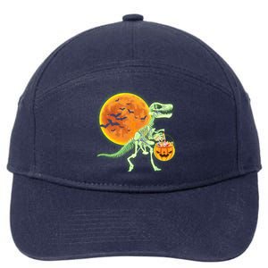 Full Moon T-Rex Dinosaur Skeleton Candy 7-Panel Snapback Hat