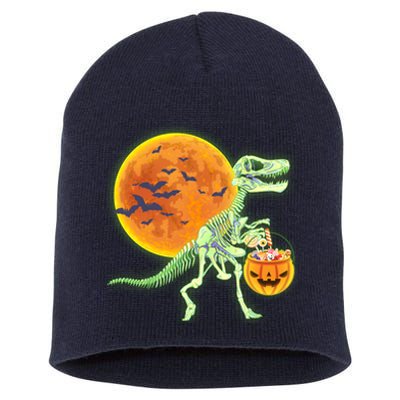 Full Moon T-Rex Dinosaur Skeleton Candy Short Acrylic Beanie