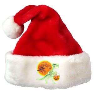 Full Moon T-Rex Dinosaur Skeleton Candy Premium Christmas Santa Hat