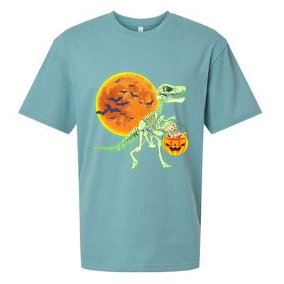Full Moon T-Rex Dinosaur Skeleton Candy Sueded Cloud Jersey T-Shirt