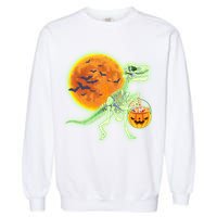 Full Moon T-Rex Dinosaur Skeleton Candy Garment-Dyed Sweatshirt