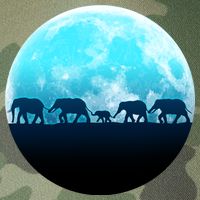 Full Moon With Elephant Family Legacy Tie Dye Trucker Hat